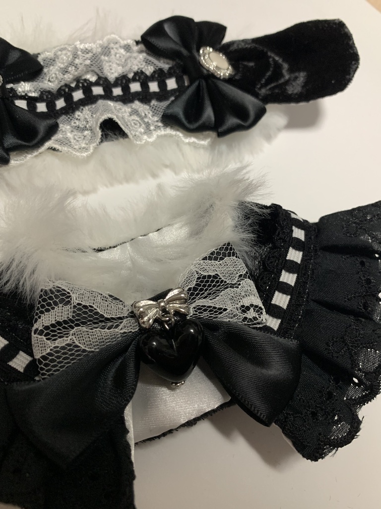 【ぬい服】黒ロップイヤーセット🐇🖤