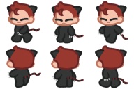 ピクリエ用アバター【ばけねこクロ】