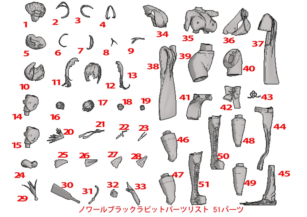 NIKKE 『ノワ-ル ブラックラビット』1/6 ガレージキット