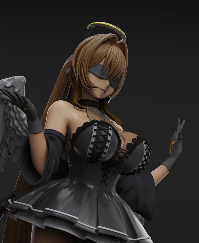 NIKKE ノワール：ブラックエンジェル （3Dプリント出力品)