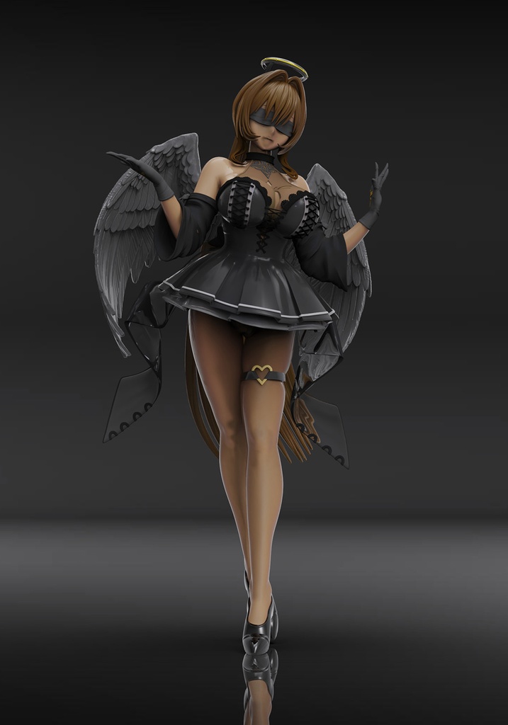 NIKKE ノワール:ブラックエンジェル (3Dプリント出力品)
