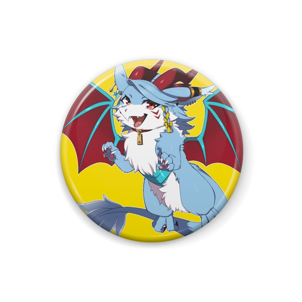 ドラゴン形体缶バッジ(3サイズ展開)