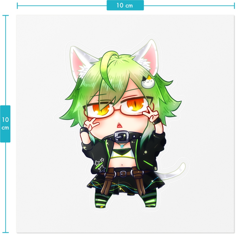 【クリアステッカー】かこにゃん