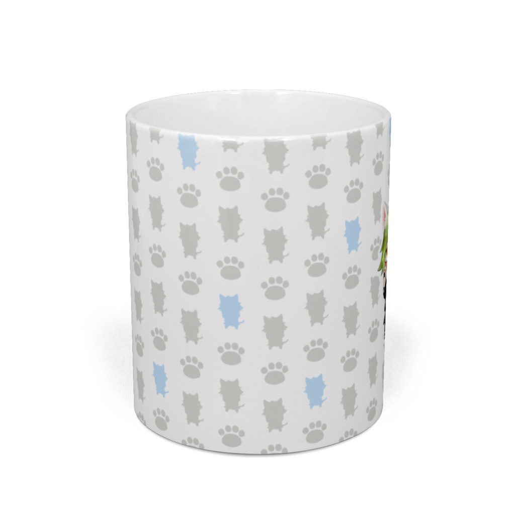 【マグカップ】かこにゃん柄 青ver.