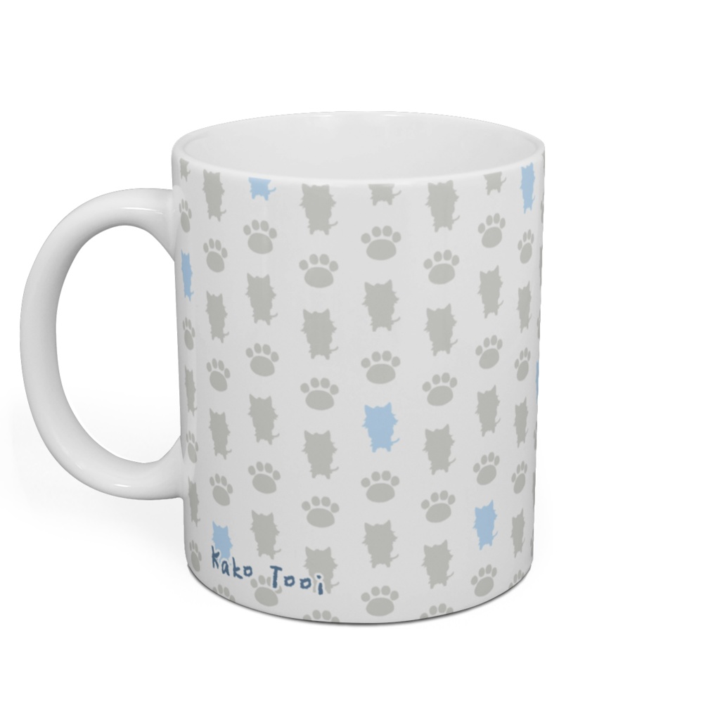 【マグカップ】かこにゃん柄 青ver.