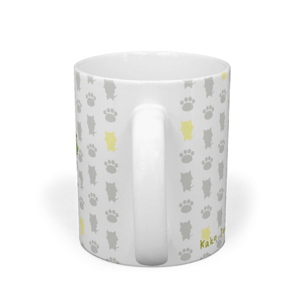 【マグカップ】かこにゃん柄 黄色ver.