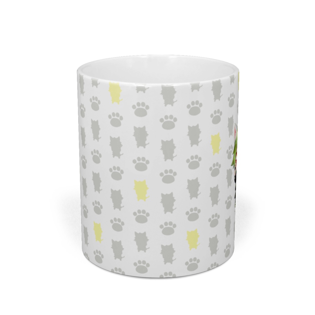 【マグカップ】かこにゃん柄 黄色ver.