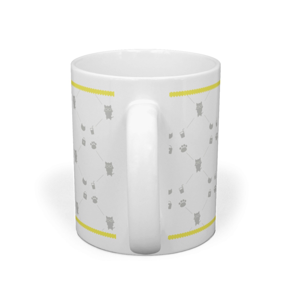 【マグカップ】かこにゃんの主成分柄 黄色ver.