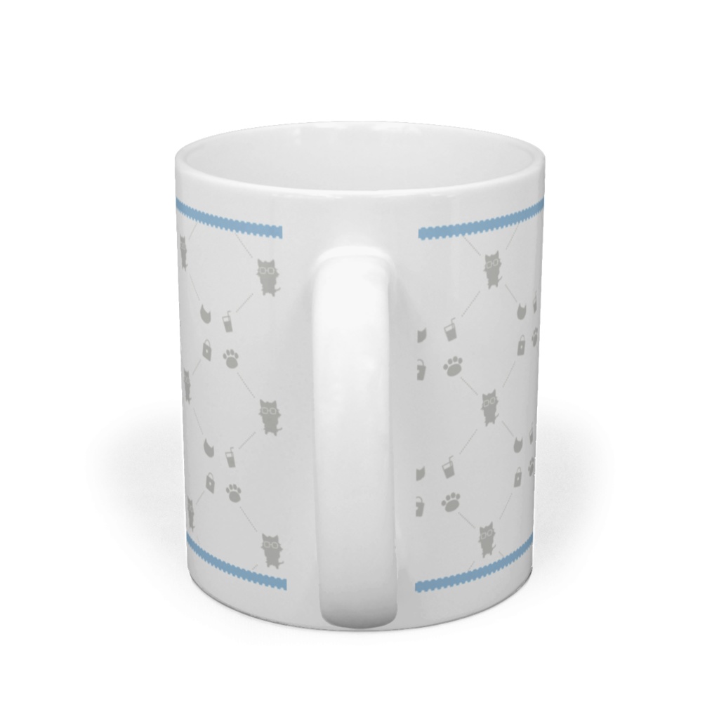 【マグカップ】かこにゃんの主成分柄 青ver.