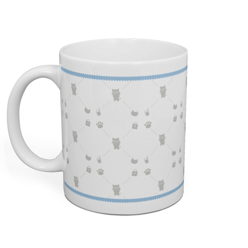 【マグカップ】かこにゃんの主成分柄 青ver.