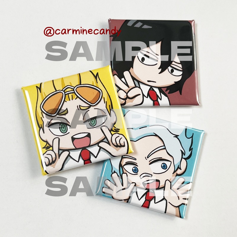 【非公式】缶バッジ素材マグネット3個セット