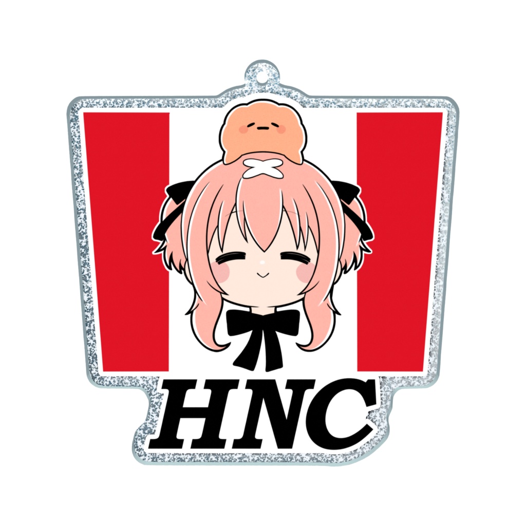 HNC(ホネヌキチキン)ラメアクリルキーホルダー(70×70mm)