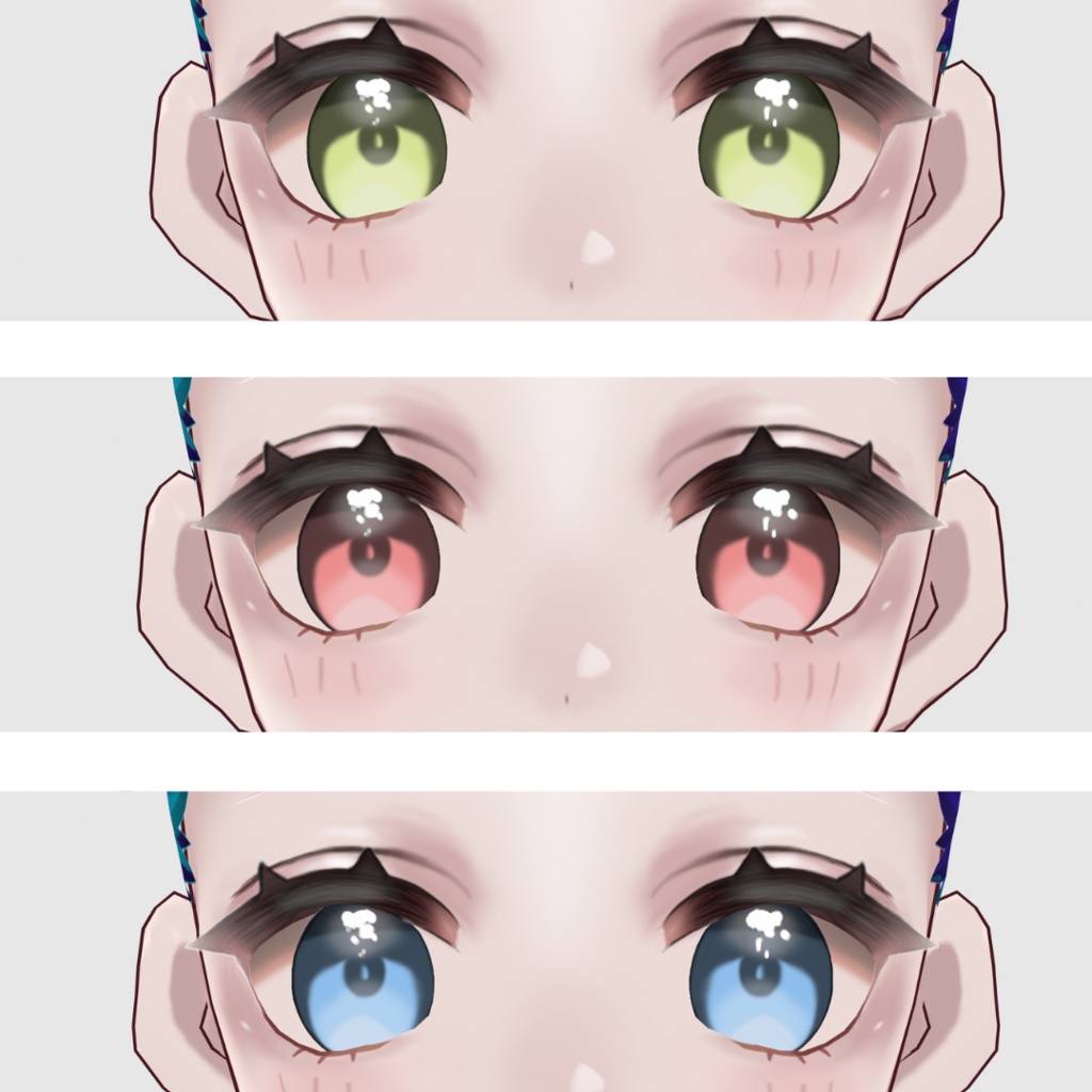 【無料有】VRoid顔パーツテクスチャセット+VRoidデータ