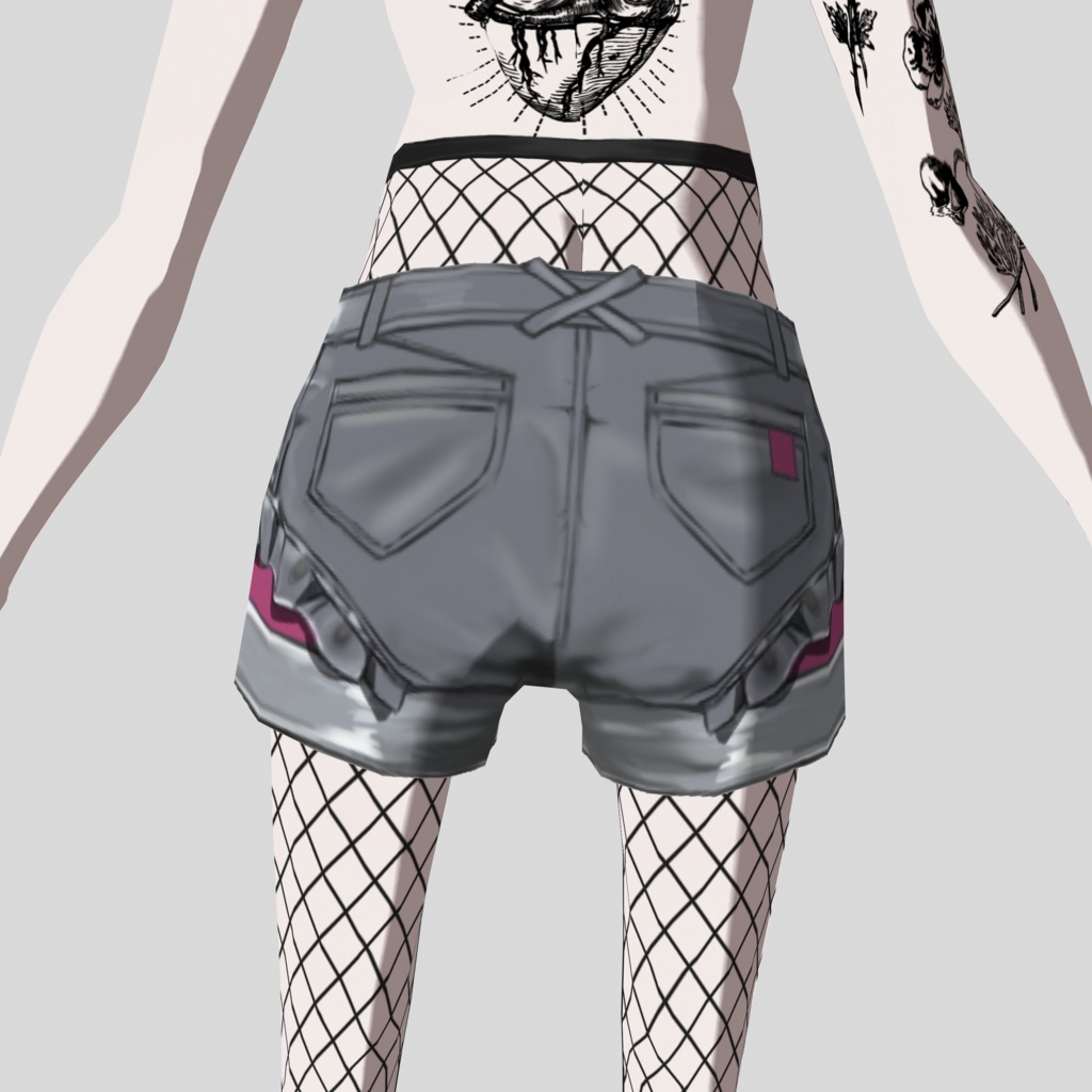 【VRoid】フリルデニム(全10種、無料版あり)