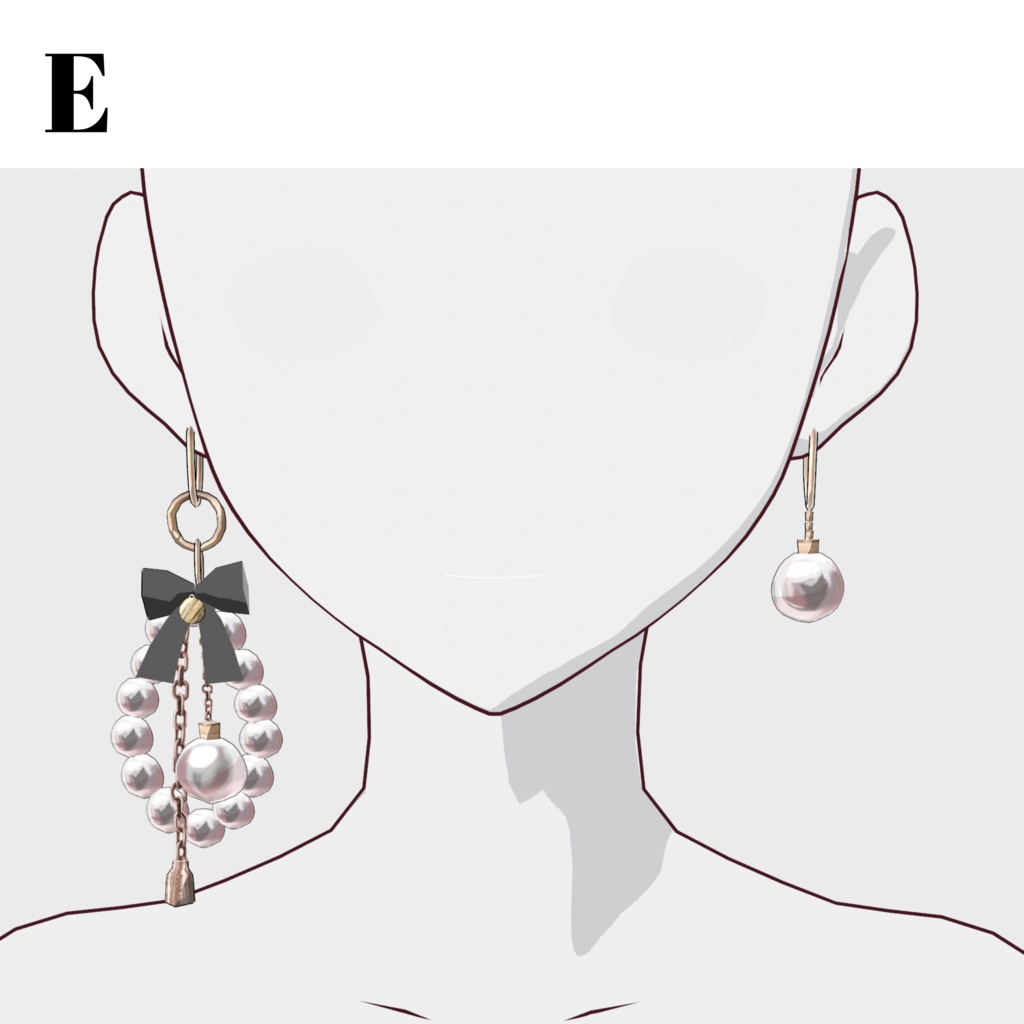 セール中!!【VRoid正式版対応】ピアス13種(ヘアープリセット)