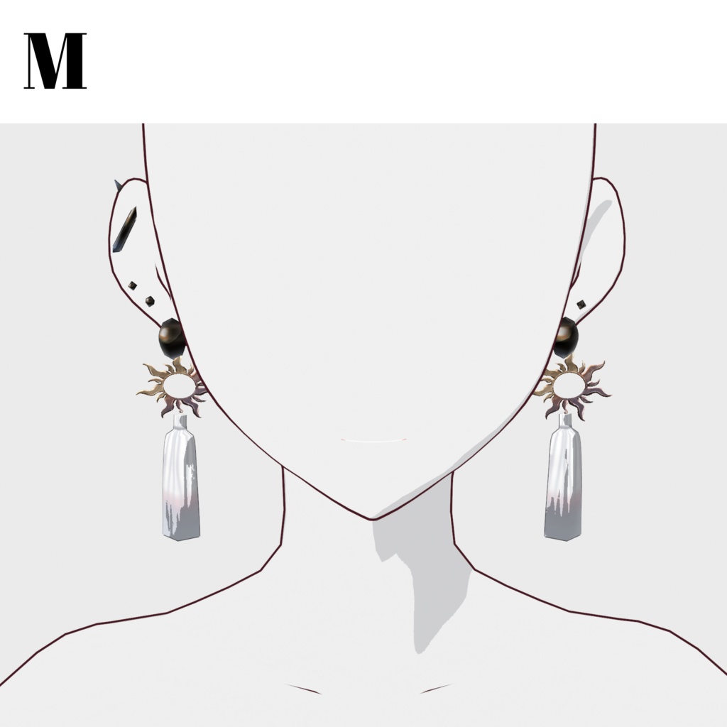 セール中!!【VRoid正式版対応】ピアス13種(ヘアープリセット)