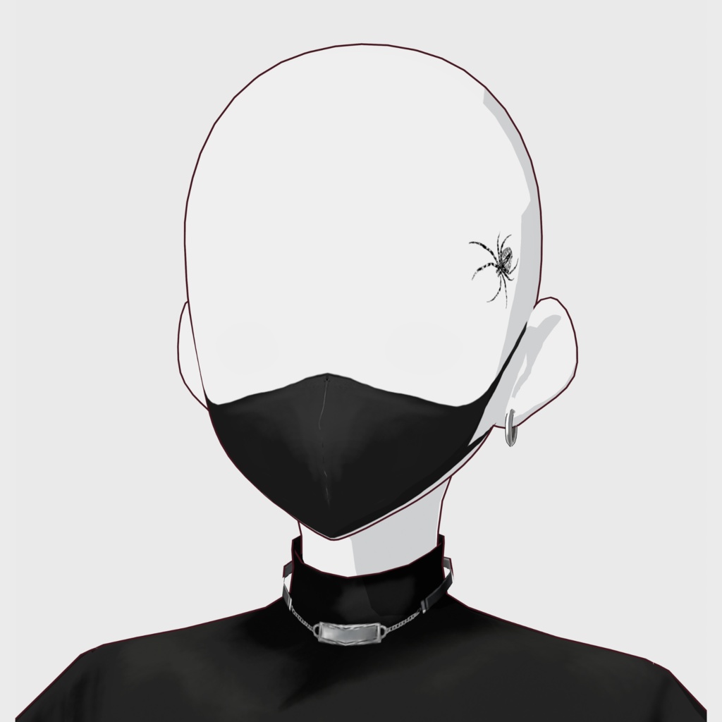 【VRoid】タートルネックセットアップ&黒マスク