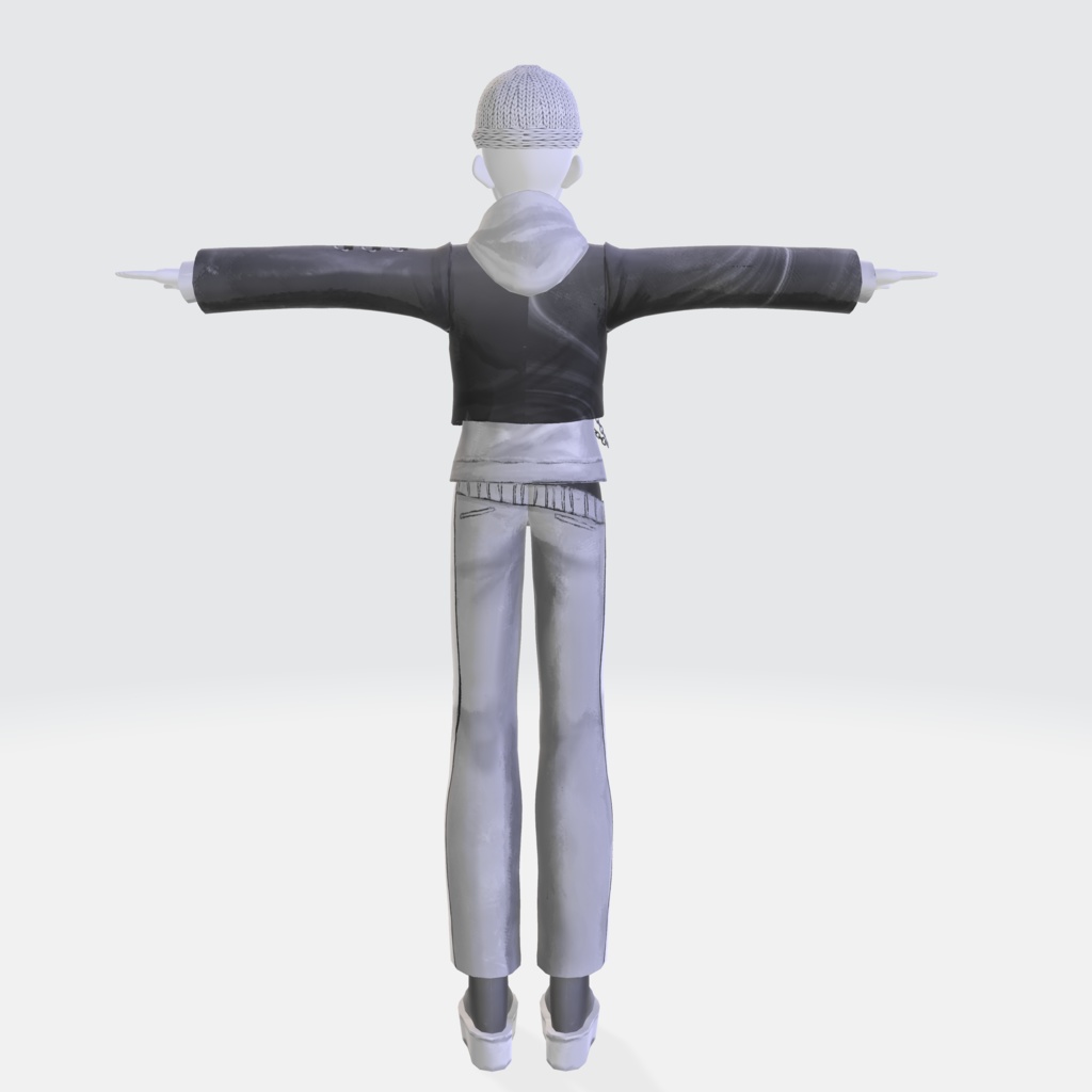 【VRoid】マーブルジャケット&パーカーセットアップ