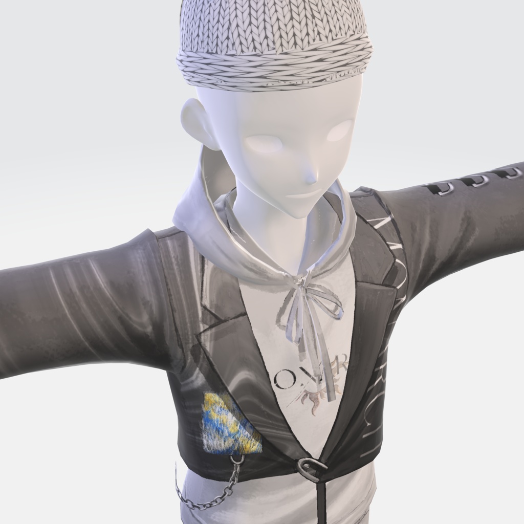 【VRoid】マーブルジャケット&パーカーセットアップ