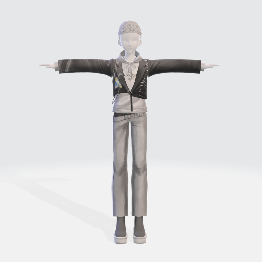 【VRoid】マーブルジャケット&パーカーセットアップ