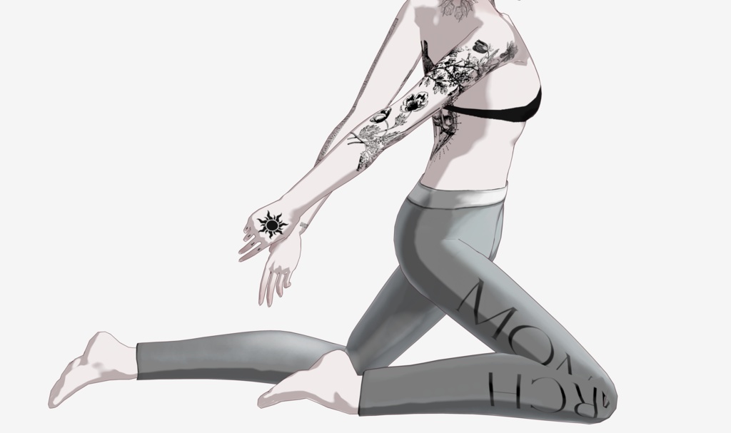 【無料版あり】チェーンビスチェダウンコート #VRoid【Ambition Model】