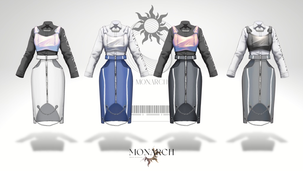 【無料版あり】ビニールビスチェ&タイトスカート#VRoid 【SOUZOU Model】