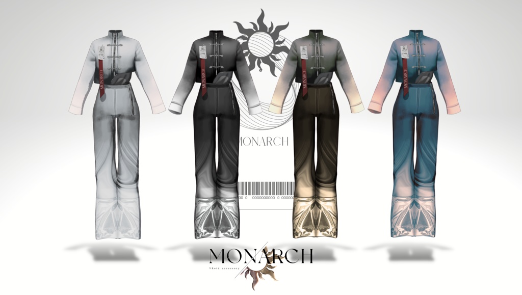 【無料版あり】アシンメトリーチャイナスーツ#VRoid 【ZYOUKA Model】