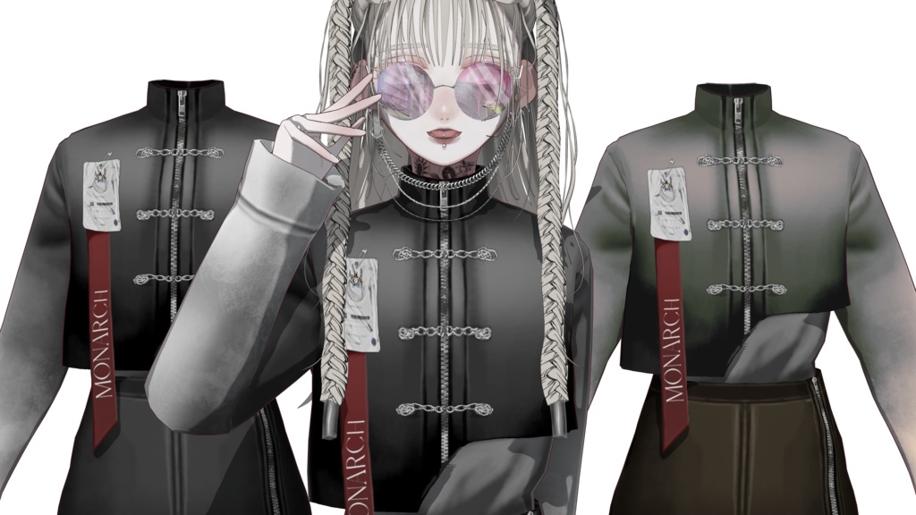 【無料版あり】アシンメトリーチャイナスーツ#VRoid 【ZYOUKA Model】