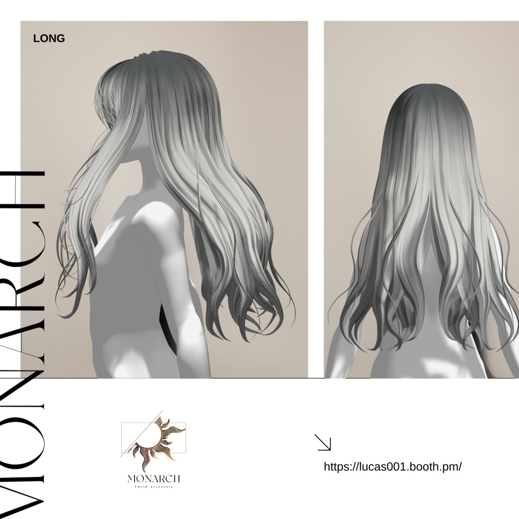 VRoidロングヘアプリセット