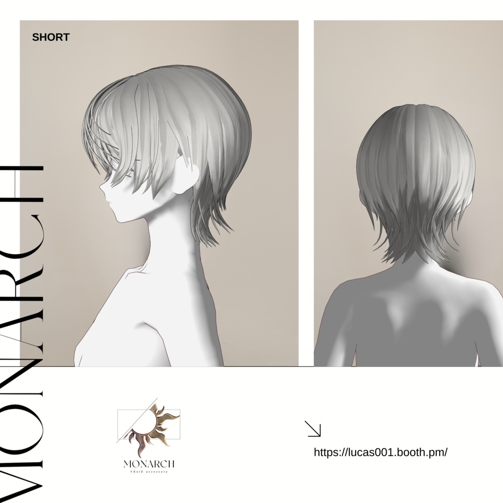 VRoidショートヘアプリセット