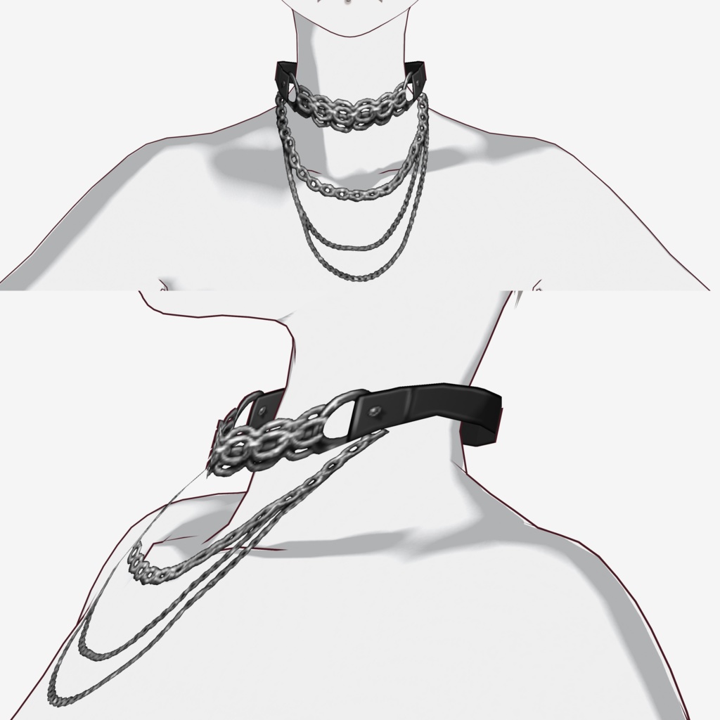 【#VRoid】チェーンチョーカー