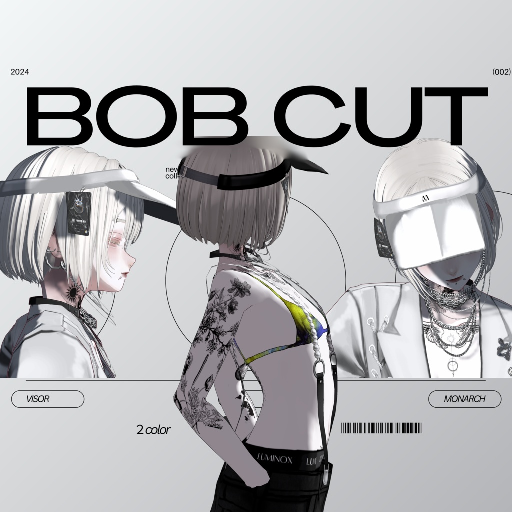 【#VRoid】ボブヘアー&ショートジャケットセットアップ