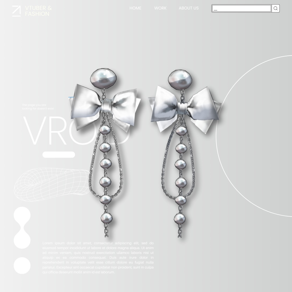 【free/無料】VRoidピアス3種セット #MONARCH_V