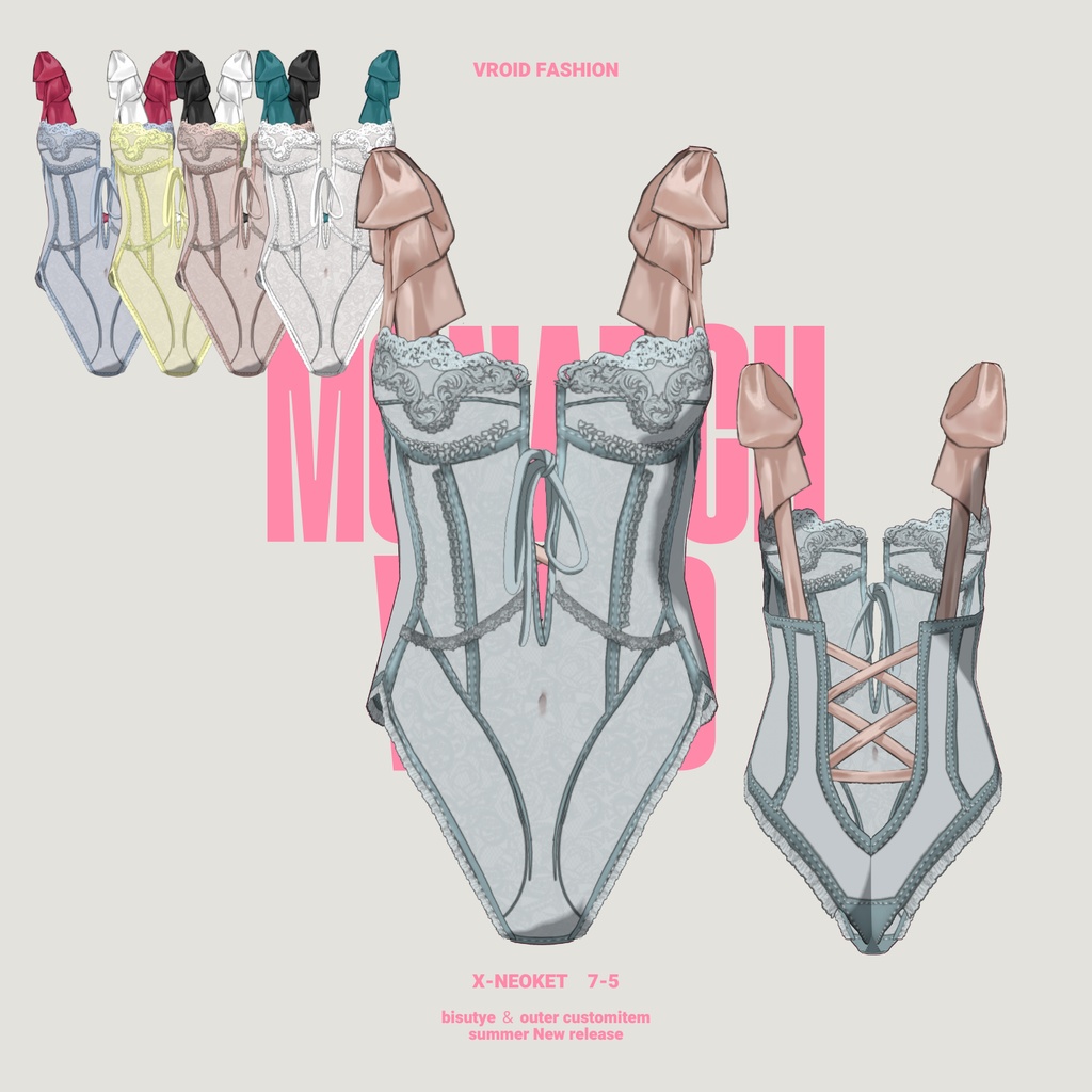 【#VRoid】ビスチェ&パーカー setup #MONARCH_V