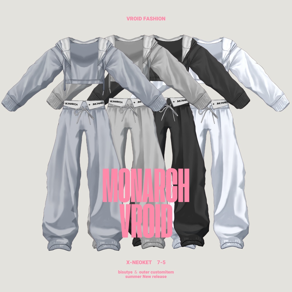 【#VRoid】ビスチェ&パーカー setup #MONARCH_V