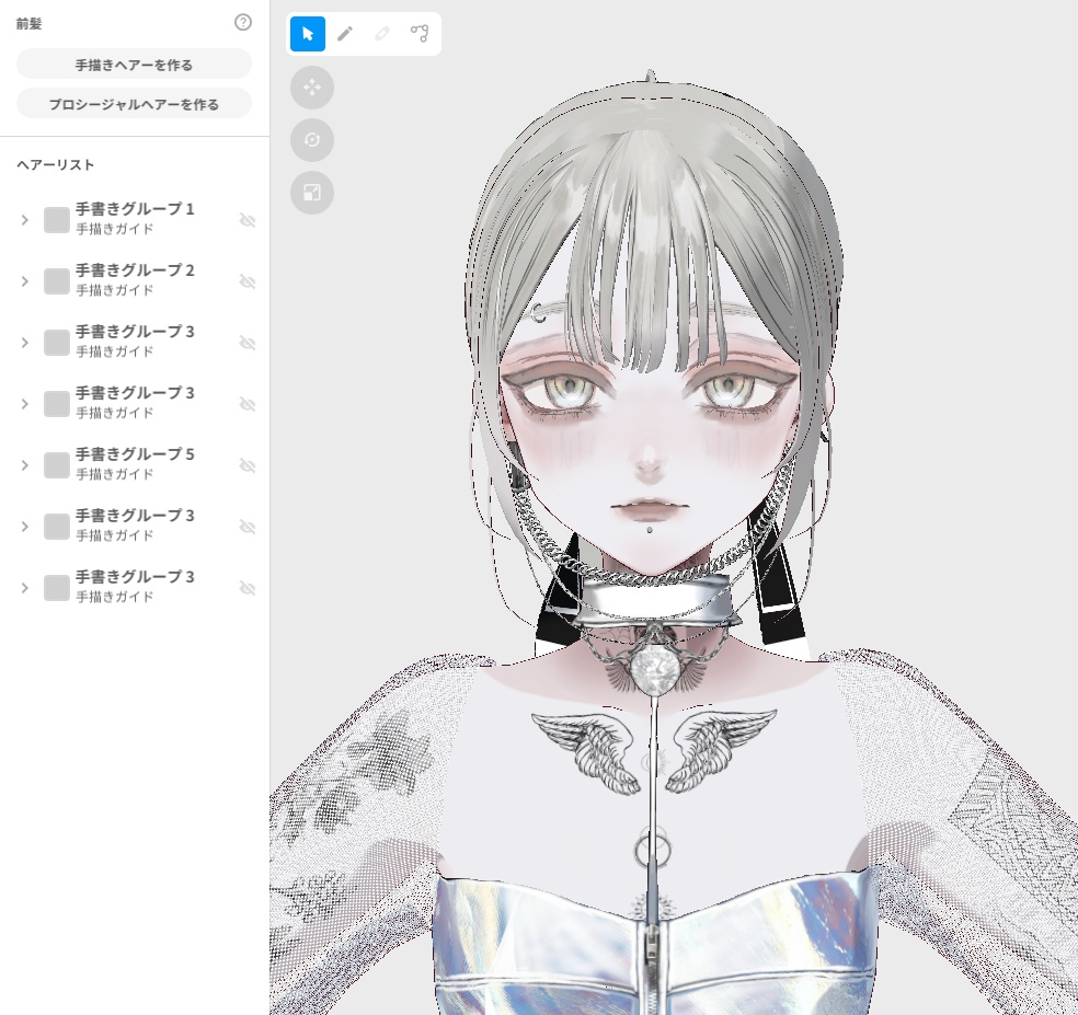 【#VRoid】ポニーテールプリセット3種 #MONARCH_V