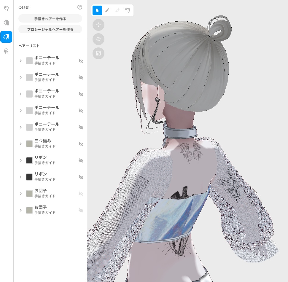 【#VRoid】ポニーテールプリセット3種 #MONARCH_V