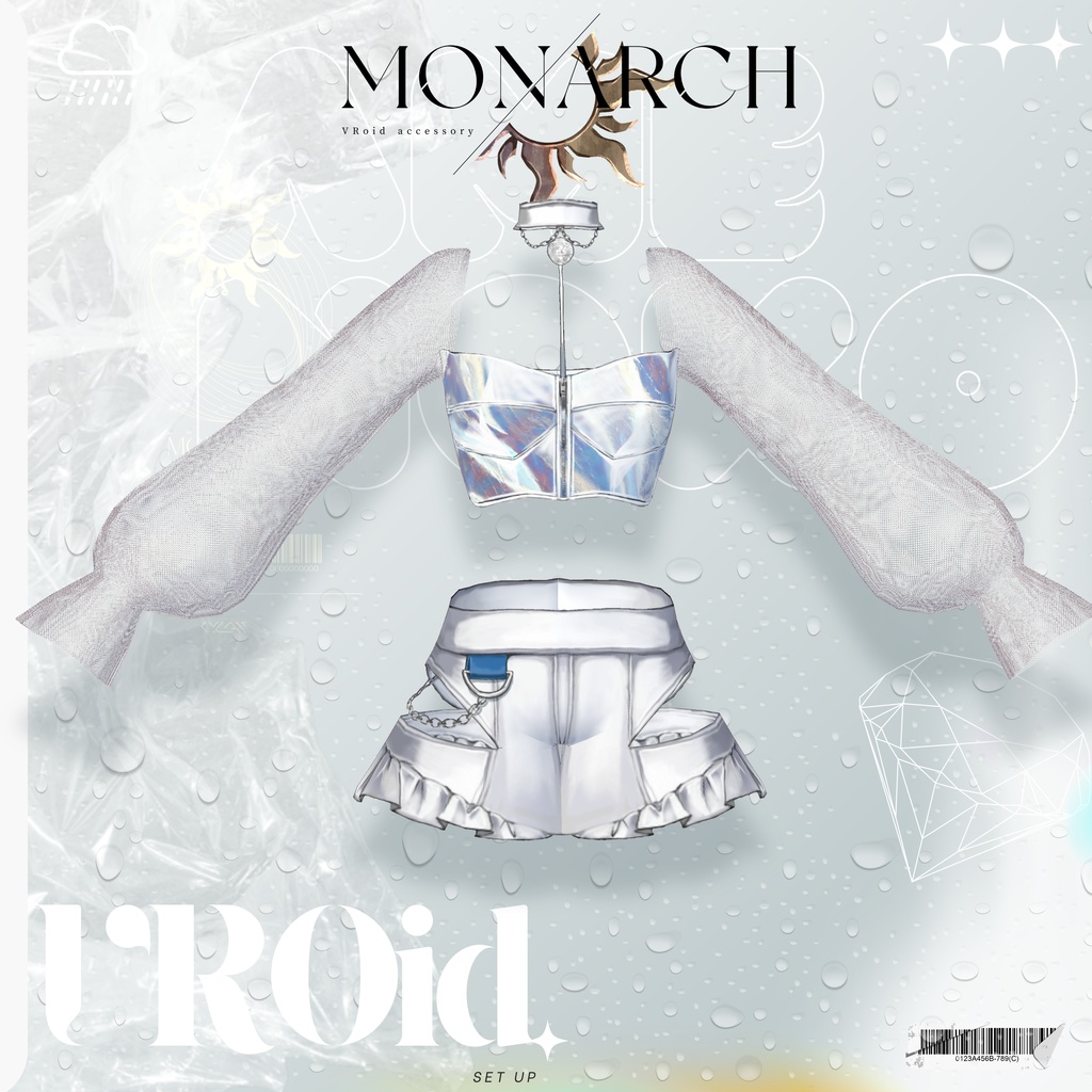 【#VRoid】オーロラシースルーセットアップ　#MONARCH_V