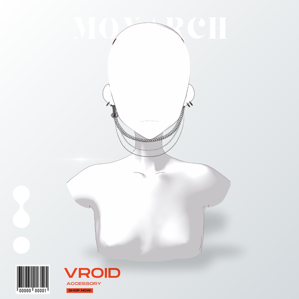 【#VRoid】チェーンピアス #MONARCH_V