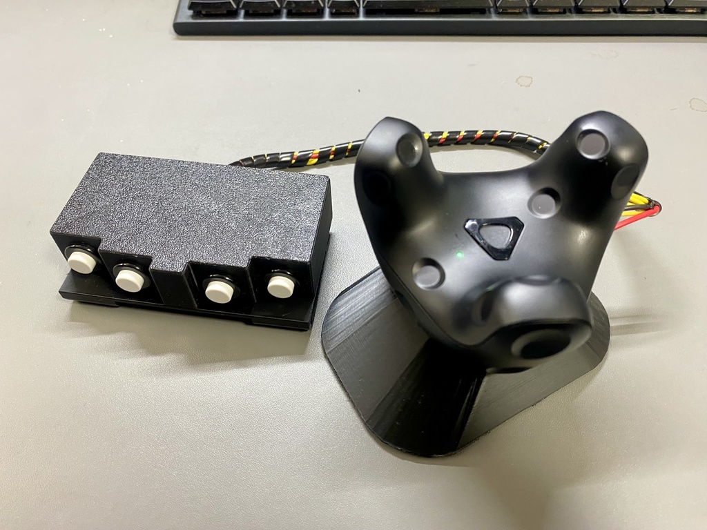 VIVE Tracker PogoPinケーブル接続用アダプタ&スイッチボックス【3Dプリントデータ】