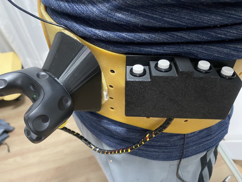 VIVE Tracker PogoPinケーブル接続用アダプタ＆スイッチボックス【３Dプリントデータ】