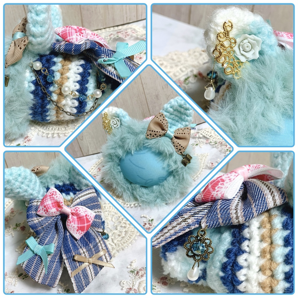 おまんじゅう着ぐるみ アンティークチェック ラメverふわふわverの2種類