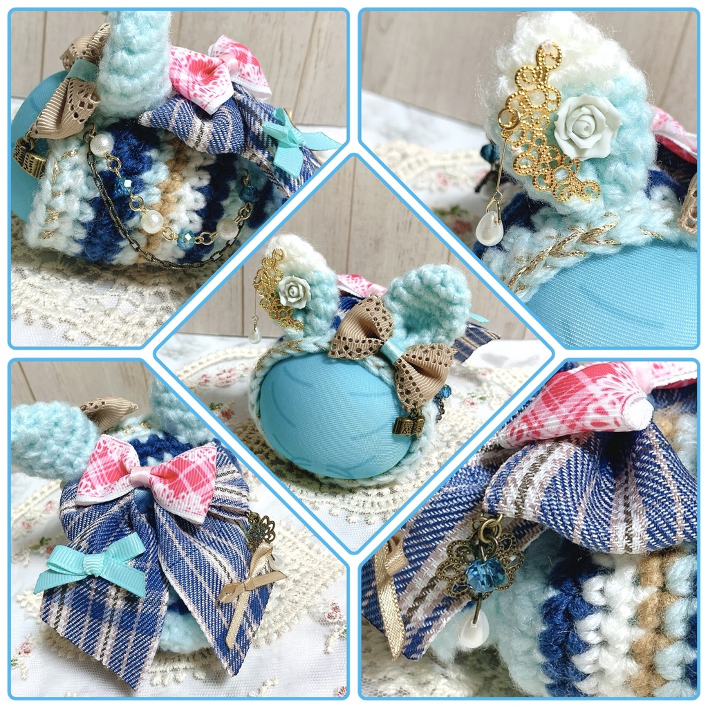 おまんじゅう着ぐるみ アンティークチェック ラメverふわふわverの2種類