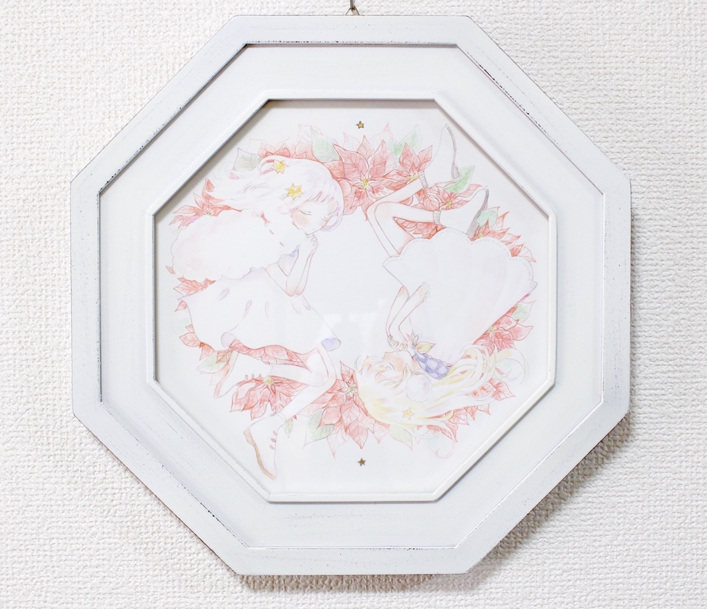 原画「ポインセチアに願いをこめて」