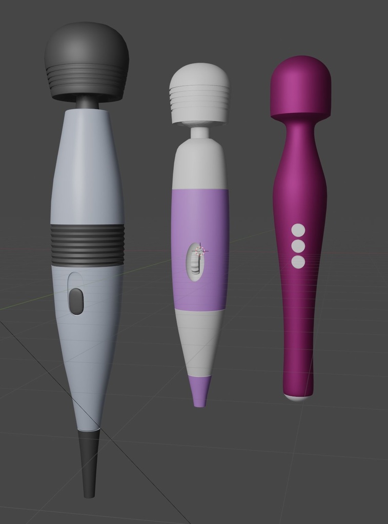 【無料配布】クリスタ用3D素材 電マ3種
