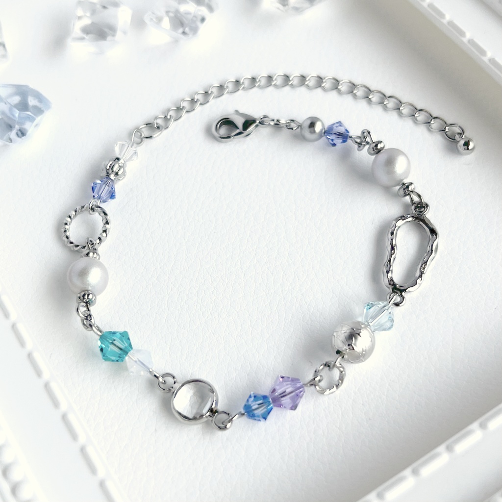 【ツイステ】オクタヴィネル寮イメージ・スワロとパールのブレスレット