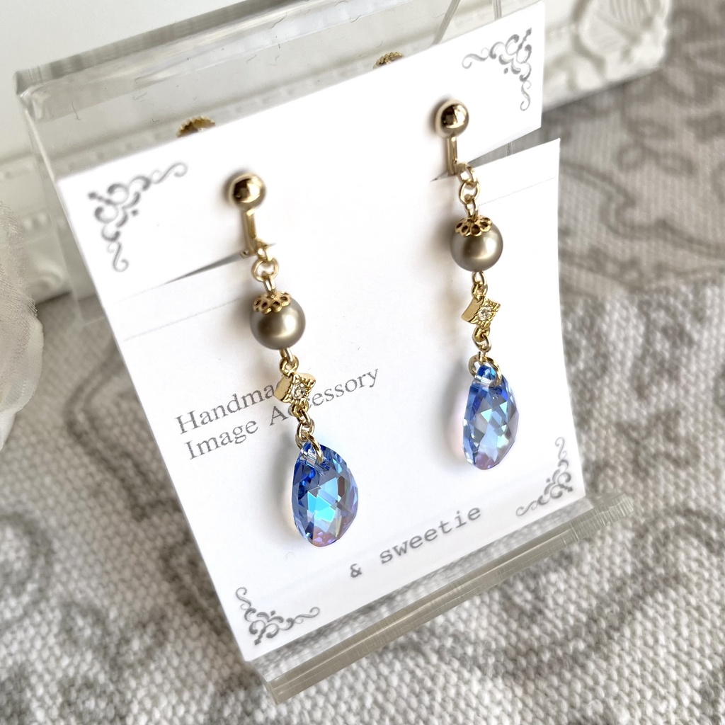 【ツイステ】ヴィルイメージ/クリスタルドロップのイヤリング・ピアス