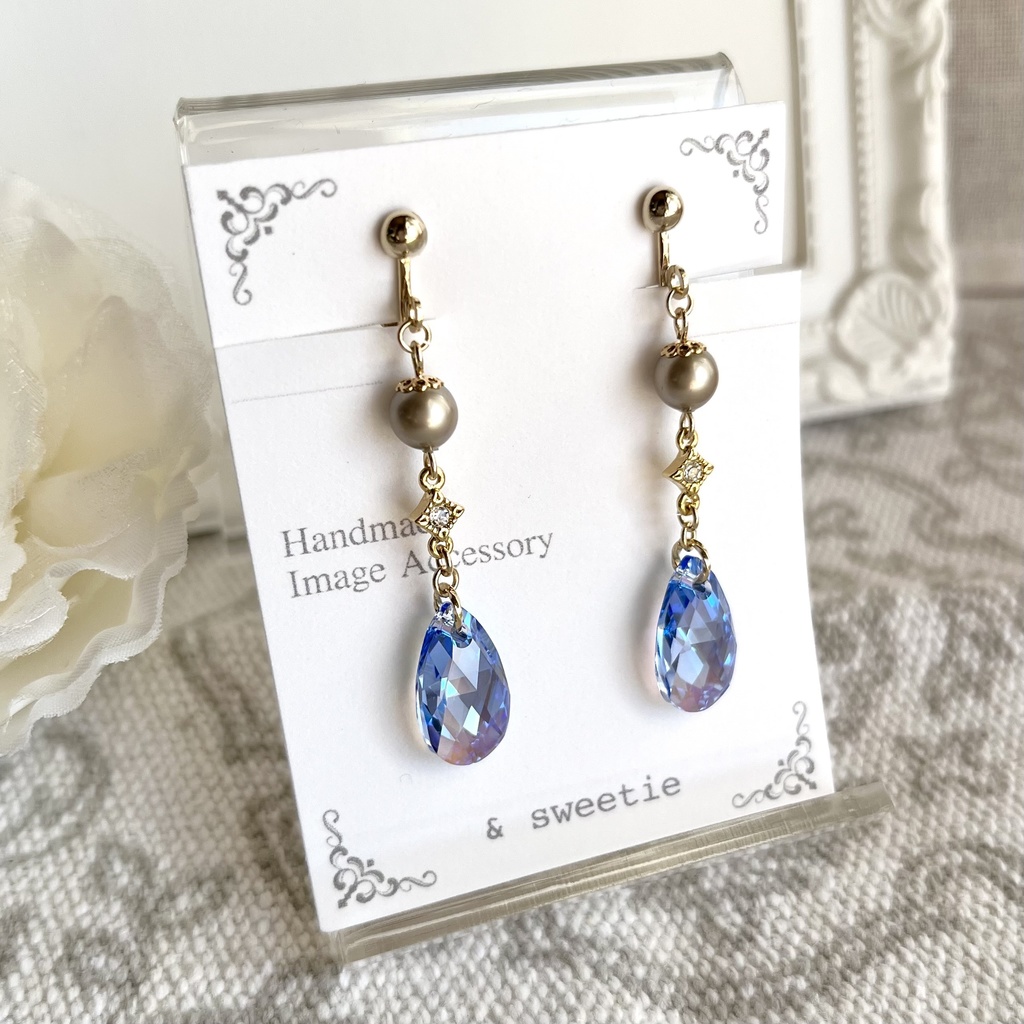 【ツイステ】ヴィルイメージ/クリスタルドロップのイヤリング・ピアス