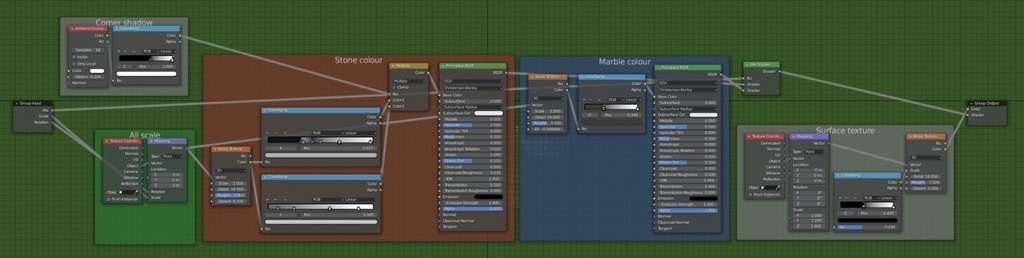 【マテリアル】Blender用コンクリート・大理石