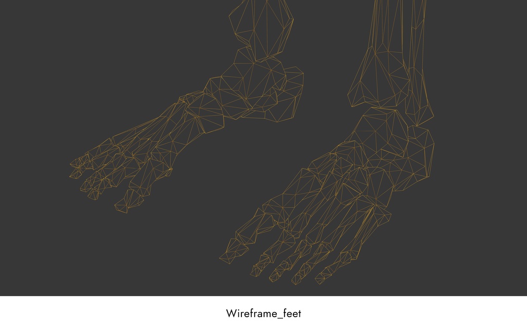 ローポリ人体モデル(Mixamoアニメーションガイド付き)